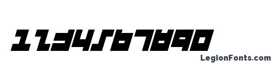 Flight Corps Condensed Italic Font, Number Fonts