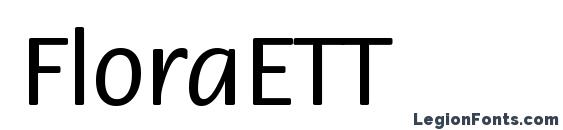 шрифт FloraETT, бесплатный шрифт FloraETT, предварительный просмотр шрифта FloraETT