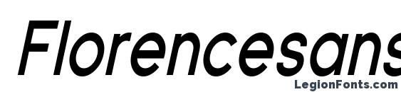 Florencesans Cond Bold Italic Font