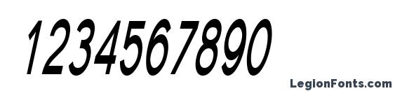 Florencesans SC Comp Bold Italic Font, Number Fonts