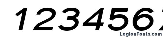 Florencesans SC Exp Bold Italic Font, Number Fonts