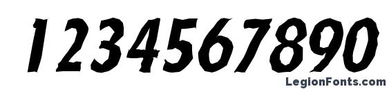 FloridaAntique BoldItalic Font, Number Fonts