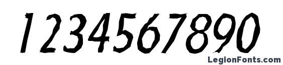 FloridaAntique Italic Font, Number Fonts