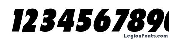 FloridaSerial Black Italic Font, Number Fonts