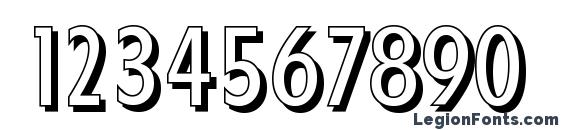 FloridaShadow Regular Font, Number Fonts