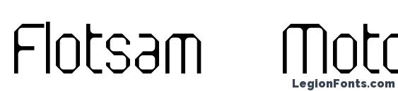 Flotsam Motorway font, free Flotsam Motorway font, preview Flotsam Motorway font
