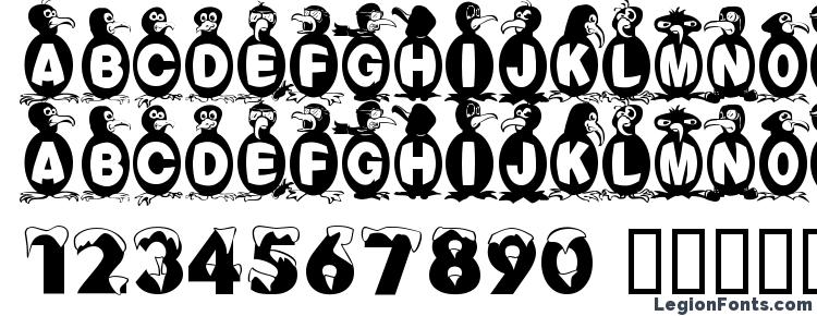 glyphs Flying Penguin font, сharacters Flying Penguin font, symbols Flying Penguin font, character map Flying Penguin font, preview Flying Penguin font, abc Flying Penguin font, Flying Penguin font