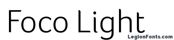 шрифт Foco Light, бесплатный шрифт Foco Light, предварительный просмотр шрифта Foco Light
