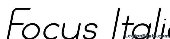 шрифт Focus Italic, бесплатный шрифт Focus Italic, предварительный просмотр шрифта Focus Italic