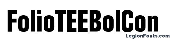 шрифт FolioTEEBolCon, бесплатный шрифт FolioTEEBolCon, предварительный просмотр шрифта FolioTEEBolCon