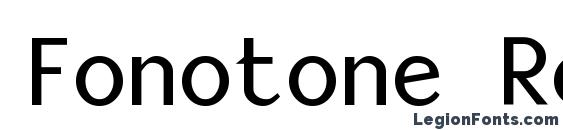 шрифт Fonotone Regular, бесплатный шрифт Fonotone Regular, предварительный просмотр шрифта Fonotone Regular
