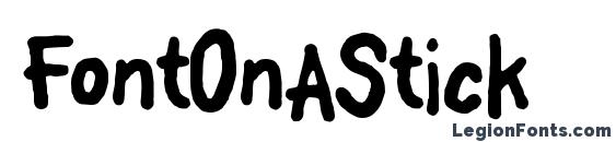 шрифт FontOnAStick, бесплатный шрифт FontOnAStick, предварительный просмотр шрифта FontOnAStick