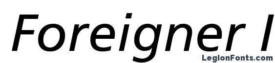 Шрифт Foreigner Italic, Компьютерные шрифты