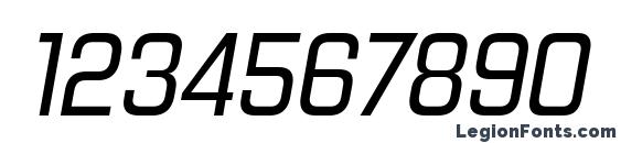 ForgottenFuturistRg Italic Font, Number Fonts