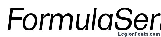 FormulaSerial Italic Font