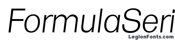 Шрифт FormulaSerial Light Italic