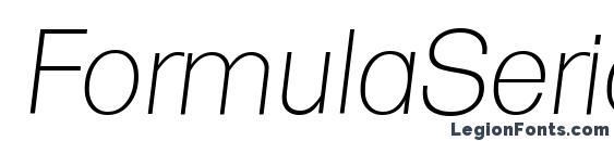 Шрифт FormulaSerial Xlight Italic