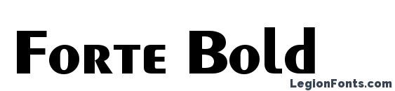 шрифт Forte Bold, бесплатный шрифт Forte Bold, предварительный просмотр шрифта Forte Bold