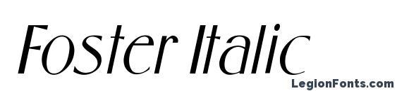 Foster Italic font, free Foster Italic font, preview Foster Italic font