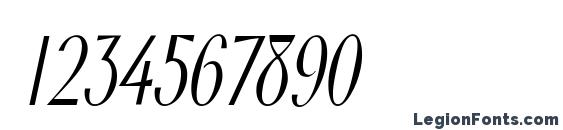 FosterCondensed Italic Font, Number Fonts