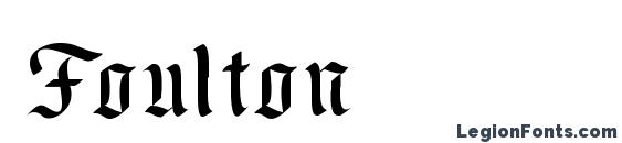 Foulton font, free Foulton font, preview Foulton font