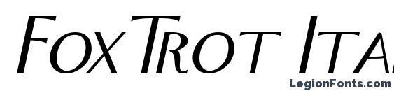шрифт FoxTrot Italic, бесплатный шрифт FoxTrot Italic, предварительный просмотр шрифта FoxTrot Italic