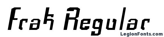 шрифт Frak Regular, бесплатный шрифт Frak Regular, предварительный просмотр шрифта Frak Regular