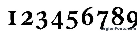 FranciscoAntique Bold Font, Number Fonts