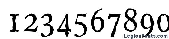 FranciscoAntique Regular Font, Number Fonts