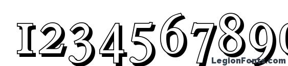 FranciscoShadow Regular Font, Number Fonts