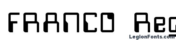 шрифт FRANCO Regular, бесплатный шрифт FRANCO Regular, предварительный просмотр шрифта FRANCO Regular