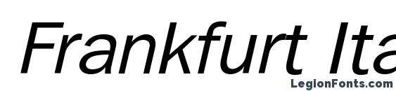 шрифт Frankfurt Italic, бесплатный шрифт Frankfurt Italic, предварительный просмотр шрифта Frankfurt Italic