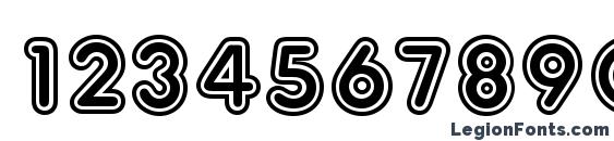 Frankfurter Inline Plain Font, Number Fonts