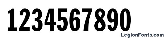 Franklin Gothic Extra Condensed BT Font, Number Fonts