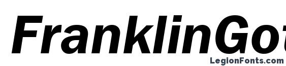 шрифт FranklinGothDemiBTT Italic, бесплатный шрифт FranklinGothDemiBTT Italic, предварительный просмотр шрифта FranklinGothDemiBTT Italic