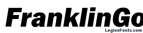 шрифт FranklinGothHeavyBTT Italic, бесплатный шрифт FranklinGothHeavyBTT Italic, предварительный просмотр шрифта FranklinGothHeavyBTT Italic