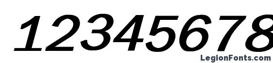 FranklinGothic Bold Italic Font, Number Fonts