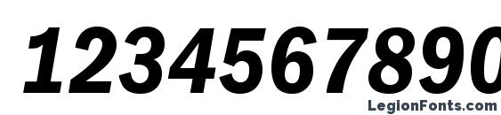 Franklingothicdemicondc italic Font, Number Fonts