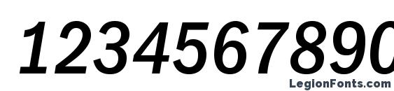 Franklingothicmedicondc italic Font, Number Fonts