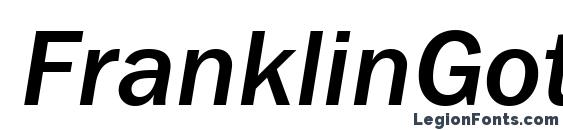 шрифт FranklinGothMediumBTT Italic, бесплатный шрифт FranklinGothMediumBTT Italic, предварительный просмотр шрифта FranklinGothMediumBTT Italic