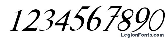 FrankTimes Italic Font, Number Fonts