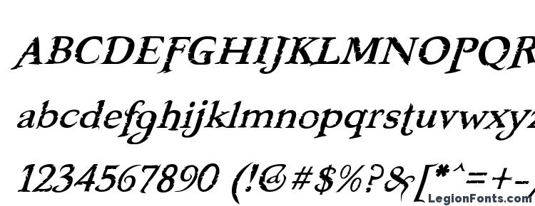 glyphs Freebooter Italic font, сharacters Freebooter Italic font, symbols Freebooter Italic font, character map Freebooter Italic font, preview Freebooter Italic font, abc Freebooter Italic font, Freebooter Italic font