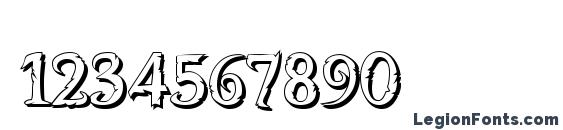 Freebooter Shadow Font, Number Fonts