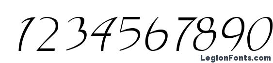 FreeHandCyr Italic Font, Number Fonts