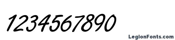 FreelanceScript Regular Font, Number Fonts