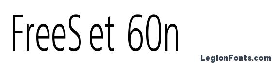 FreeSet 60n font, free FreeSet 60n font, preview FreeSet 60n font