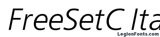 Шрифт FreeSetC Italic