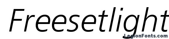 Freesetlightc italic Font