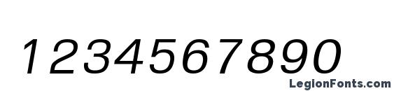 FreesiaUPC Italic Font, Number Fonts