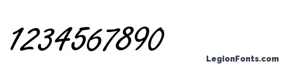 FreestyleScript Thin Font, Number Fonts